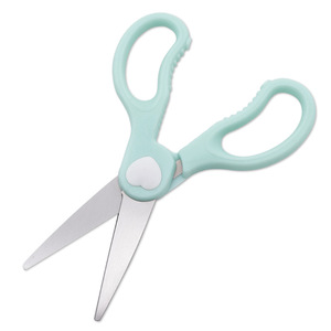 Baby Food Scissors Stainless Steel Tapered Type Blue 0-12 Months Home Use - Product Image 2