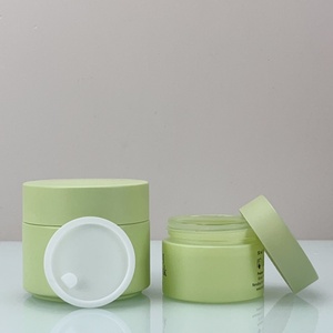 Source Factory Silk Screen Printing 30g 50g 100g Round <b>Empty</b> Matte Glass Eye Cream Cosmetic Jars With Square Custom Paper <b>Box</b> - Product Image 4