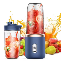 2024 Juicer Ekstraktor Blender Jeruk Mini USB Isi Ulang Stainless Steel Portabel 380ml untuk Rumah Tangga yang Sedang Laris Terjual