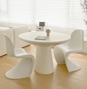 라운드 식탁 북유럽 디자이너 이탈리아 식탁 캐주얼 협상 나무 테이블 세트