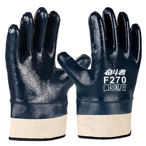 Guantes de Seguridad de Nitrilo Fighting F270 XL, Resistentes a la Abrasión, Protección Química, Cuero de Grano Completo - Product Image 1