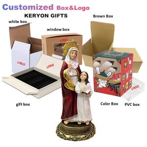 بيع بالجملة نحت ديني مخصص أسلوب النهضة سانت آن مع تمثال ماري مصنوع من الراتنج - Product Image 4