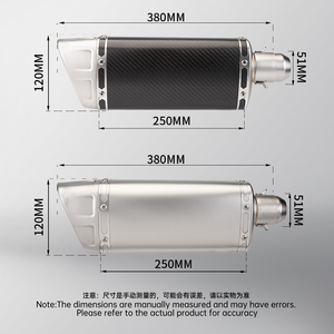 Tube à enfiler pour <span class=keywords><strong>F900R</strong></span> F900XR F 900 R 2020-2024 Tuyau d'échappement <span class=keywords><strong>moto</strong></span> Modifier 51mm Interface Mid Link Pipe Silencieux en fibre de carbone - Product Image 2