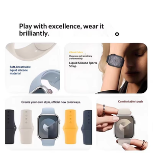 Correa de Reloj de Silicona Personalizada Upro con Hebilla a Presión, Correa de Repuesto Deportiva para Reloj Apple Series 9/8/7/6/5/4/3/2/1 38-49mm - Product Image 3
