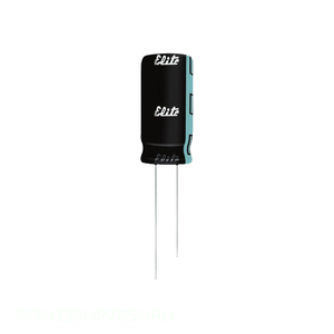 Distribuidor Autorizado, Condensador de Aluminio de 33 uF, 33UF 20% 50V RADIAL TH PF1H330MPZ0511RU, Condensador de Orificio Pasante - Product Image 1