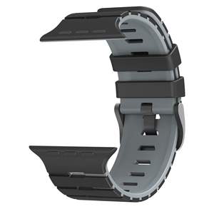 Bracelets de montre en silicone bicolores minimalistes, résistants à la transpiration, compatibles avec <span class=keywords><strong>Apple</strong></span> <span class=keywords><strong>Watch</strong></span> Series 10 46mm, gagnant-gagnant - Product Image 6