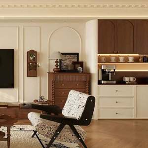 Muebles de Comedor de Madera Estilo Medieval Francés Personalizables, Armarios de Almacenamiento para Decoración de Salas de Estar en Villas - Product Image 5