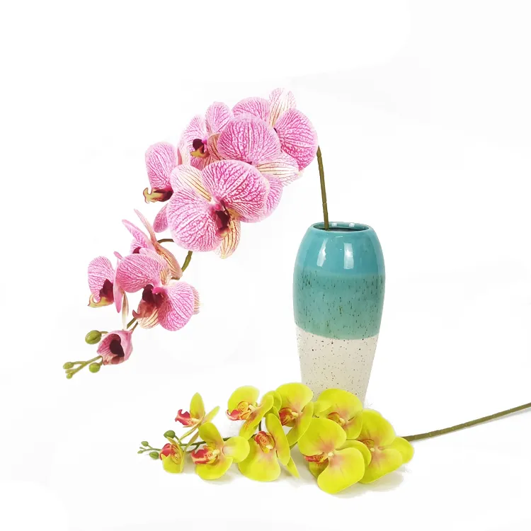 Bunga Anggrek Buatan Anggrek Phalaenopsis, Motif Anggrek Lateks Kualitas Tinggi 3 D