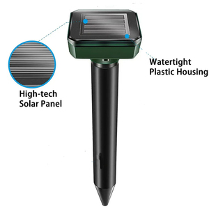 Repelente ultrasónico de topos y roedores con energía solar, disuasorio de topos para exteriores y control de plagas de serpientes, fuente eléctrica - Product Image 2