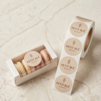 Etiquetas de Papel Autoadhesivas Holográficas Duraderas, Impresión Personalizada, para Marca de Productos de Panadería y Alimentos, Gran Venta