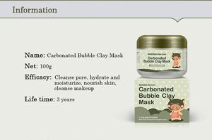 BIOAQUA Soin de la Peau <span class=keywords><strong>Crème</strong></span> Réparatrice Nourrissante <span class=keywords><strong>Visage</strong></span> Masque Facial Moussant à l'Argile Carbonatée Élimine les Points Noirs Blanchissant Hydratant - Product Image 2