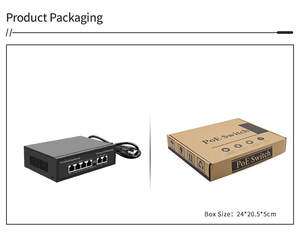 6-портовый сетевой коммутатор 10/100 Мбит/с POE 4 порта POE + 2 порта восходящей линии связи IEEE802.3af/по стандарту со встроенным блоком питания 65 Вт - Product Image 6