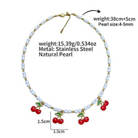 Collier de perles Keshi blanches naturelles d'eau douce en gros Muses Jewels, style océanique, en acier inoxydable doré, pour femme, usage quotidien