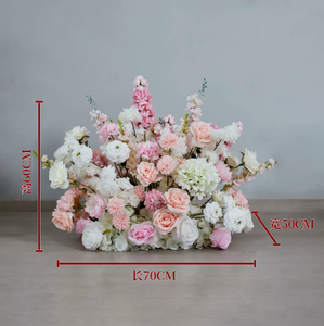 A-1967 Decorazione per Palco Nuziale con <span class=keywords><strong>Fiori</strong></span> Artificiali di Rosa in Seta, Composizione Floreale Personalizzata per Corridoio Nuziale - Product Image 4