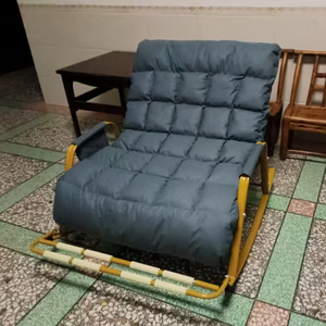 Fauteuil à bascule moderne en métal pour salon et balcon, double chaise longue inclinable pour la sieste et le repos des adultes - Product Image 6