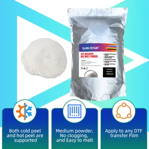 SUBLISTAR 5Kg Venta al por Mayor Polvo Termofusible DTF No Elástico, Polvo Adhesivo para Película PET para Telas Rugosas y Telas No Tejidas - Product Image 3