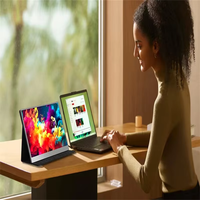 Moniteur de jeu portable pour soins oculaires, design ultra-fin, WLED 14 pouces 4K 40 broches 60Hz, écran LCD professionnel Type C IPS intégré
