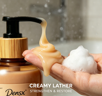 Shampoo au savon noir de marque privée, beurre de karité, huile de ricin, aloe vera, anti-frisottis, lissant, hydratant, pour cheveux bouclés, sans cruauté