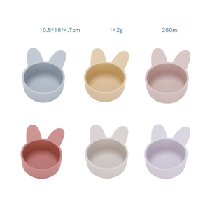 Cuenco de alimentación de bebé de dibujos animados de silicona con logotipo personalizado, cuenco de succión para niños pequeños de grado alimenticio, vajilla resistente al calor inastillable para niños - Product Image 5