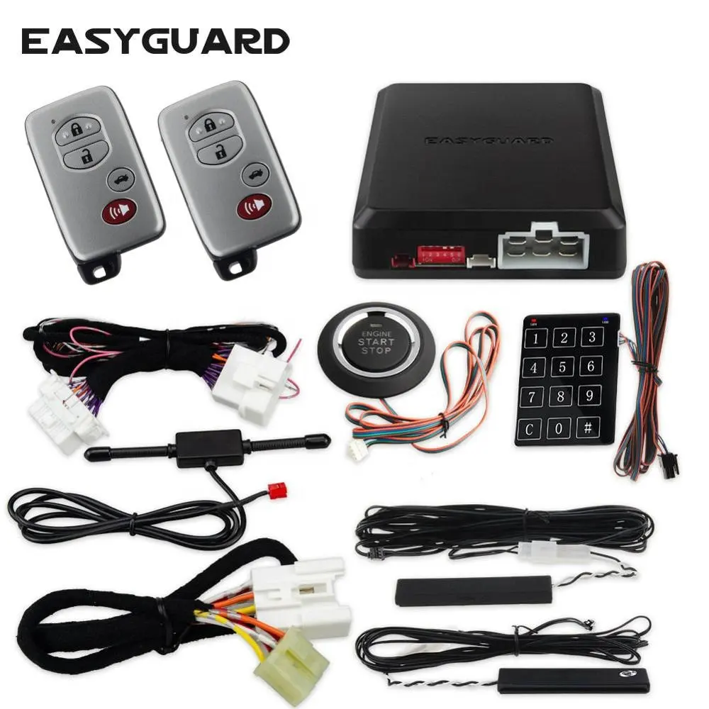 Easyguard Passieve Keyless Entry Remote Start Stop Plug En Play Kit Fit Voor Toyota Kan Bus Auto Alarm