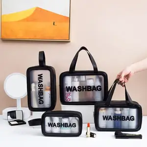 ファッションとシンプルな旅行PVC防水大容量水泳透明化粧品収納女性ハンドバッグ