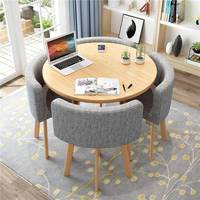 Ensemble table et chaises de réception, salle à manger, bureau et espace de repos, simple et confortable