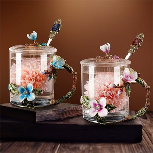 Tasse à eau couleur émail maison salon lumière créative tasse à café de luxe femme mode <span class=keywords><strong>verre</strong></span> - Product Image 3