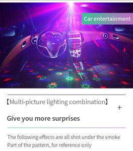 Mini Láser RGB para Fiestas, Luz DJ con 48 Patrones, Proyector de Haz de Luz Activado por Sonido con Control Remoto, IP54, 2500 Lúmenes, para Discotecas, Bares, Navidad - Product Image 2