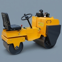 Mini-compacteur routier à double roue en acier, à vitesse variable hydraulique, pour le compactage de l'asphalte, du gravier et du sol