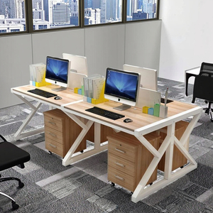 Escritorio de ordenador de oficina de madera barato de moda AILICHEN con gabinete extraíble - Product Image 4