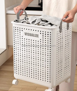 Bocheng linh hoạt nhựa có thể gập lại ráp phòng tắm giặt cản trở với bánh xe cho nhà lưu trữ của bẩn quần áo đồ chơi - Product Image 2