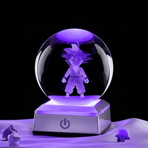 Veilleuse 3D Dragon Ball <span class=keywords><strong>Goku</strong></span>, Ornement LED Lumineux en <span class=keywords><strong>Cristal</strong></span> pour Chambre à Coucher, Cadeau Créatif pour Fête, Anniversaire, Saint-Valentin - Product Image 4