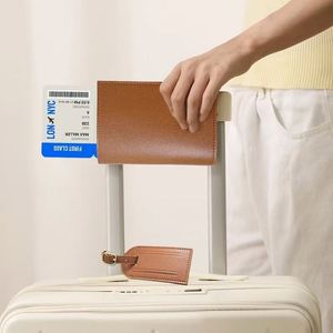 10 Colors Available Pu Leather Passport Holder Luggage Tag Travel <b>Gift</b> Set for Business & Leisure - Product Image 3