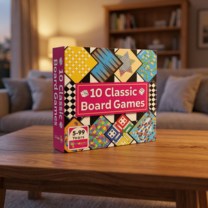 Juego de 10 Juegos de Mesa Tradicionales en Caja de Cartón - Colección de Juegos Familiares |   Compra al por Mayor - Product Image 3