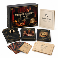 Kit de jeu de réflexion sur le thème du meurtre personnalisé pour adultes avec scénario de jeu de rôle pour dîner en famille et cartes de jeu pour soirée familiale