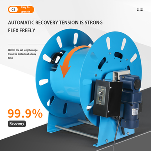 بكرة خرطوم وقود كهربائية من الفولاذ الكربوني الأزرق من كافيت، 3/4 بوصة، 40 متر/60 متر، بكرة فارغة - Product Image 4