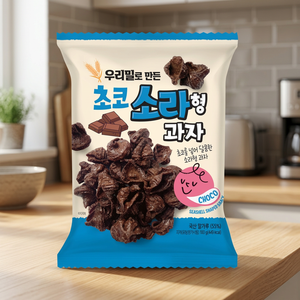 [MAMA'S PICK] Coréen Choco Coquillage En Forme De Blé Semi-Doux Crunch Enduit De Chocolat Riche Bonbon En Sac 100g - Product Image 3