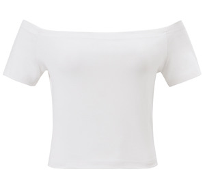 Camiseta de Verano Personalizada de Alta Calidad con Hombros Descubiertos, Transpirable, Ajustada, Elástica, Sexy, de Punto, para Mujer - Product Image 6