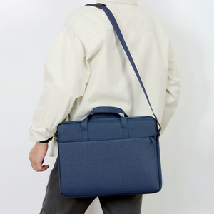 Sac pour ordinateur portable imperméable et antichoc, mallette d'affaires 14 pouces, grande capacité, fermeture éclair, sacoche durable pour hommes - Product Image 6