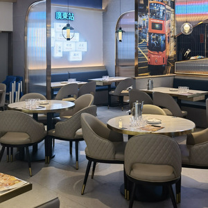 <span class=keywords><strong>Sedie</strong></span> <span class=keywords><strong>e</strong></span> Divani <span class=keywords><strong>per</strong></span> Ristoranti a Tema di Lusso, Impermeabili con Struttura in Ferro <span class=keywords><strong>e</strong></span> Rivestimento in Pelle - Product Image 1