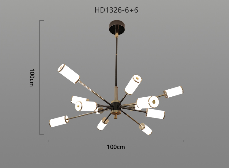 Modern Style Decoration Living Room 60W 80W 120W Modern Gold LED Chandelier Lamp