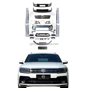 Pare-chocs de voiture en gros pour VW 2015 + <span class=keywords><strong>Tiguan</strong></span> facelift R-Line kit carrosserie pare-chocs avant avec calandre avant lèvre arrière - Product Image 1