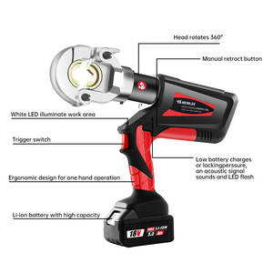 <span class=keywords><strong>Pince</strong></span> hydraulique électrique HEWLEE HL-300B pour le sertissage des câbles en cuivre et en aluminium Outil de sertissage hydraulique alimenté par batterie - Product Image 4