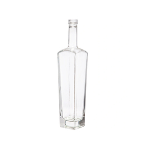 Botella de Licor de Vidrio para <span class=keywords><strong>Vodka</strong></span> Premium Distintivo de 750 ml, Forma Cuadrada Estilo Nueva York, Sellada con Corcho de Flint, Impresa con Serigrafía - Product Image 2