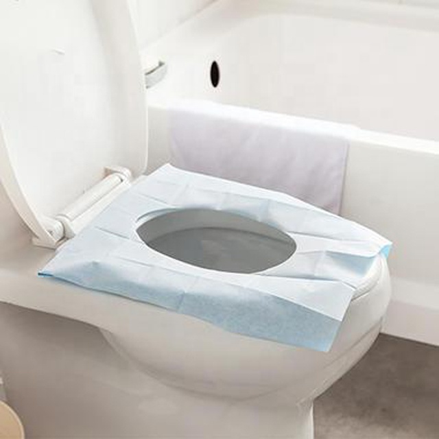 Оптовая продажа, одноразовые водонепроницаемые чехлы на сиденья унитаза из полиэтиленовой пленки