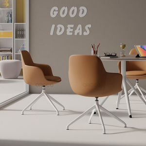 Nuova Sedia Girevole Direzionale <span class=keywords><strong>da</strong></span> Ufficio di Lusso dal Design Italiano con Rivestimento Premium <span class=keywords><strong>in</strong></span> Tessuto e <span class=keywords><strong>Pelle</strong></span>, Confortevole per Riunioni e Conferenze - Product Image 1