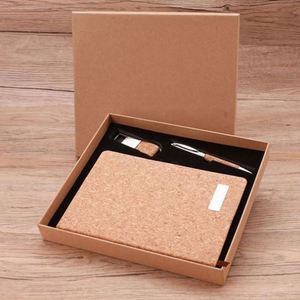 Cork <b>Notepad</b> & Keychain Gift Set for Enterprise Company Real Estate Business-Premium Business Notebook Suit - Product Image 4