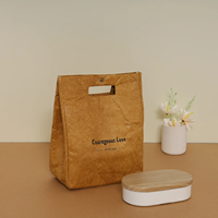 Sac isotherme durable en papier Tyvek avec poignées découpées et fermeture magnétique pour les repas au bureau et le transport quotidien