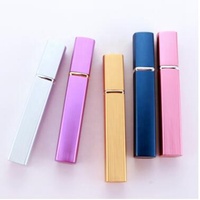 Mini flacon de parfum portable rond de 5 ml, 8 ml, 10 ml, vaporisateur en verre avec pompe, imprimé à l'écran, rechargeable, atomiseur de voyage