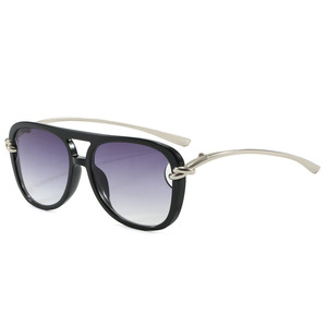 Lunettes de soleil style pilote, monture rectangulaire, protection UV400, monture complète, unisexe, protection solaire pour adultes - Product Image 2
